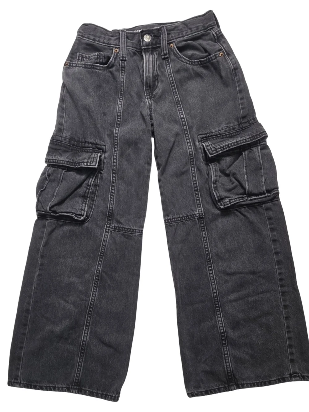 Old Navy Black Bootcut Cargo Jeans